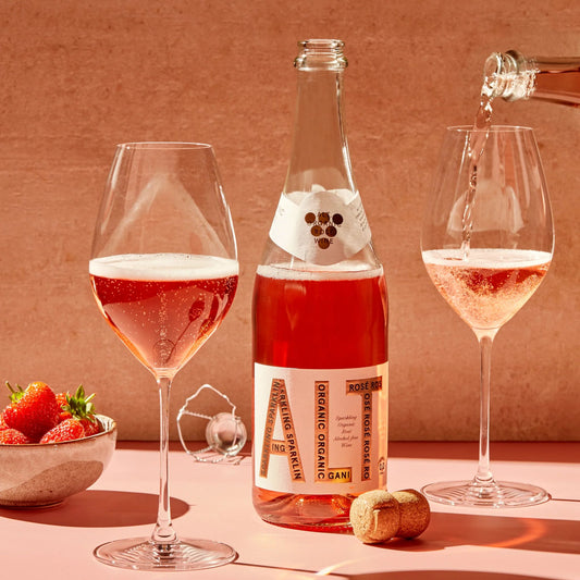 ALT. Non-Alcoholic Sparkling Organic Rosé is available at Knyota Non-Alcoholic Drinks.