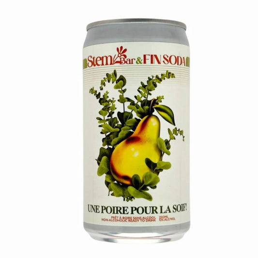 Fin Soda Une Poire Pour La Soif Non-Alcoholic Drink – A 250mL canned alcohol-free beverage featuring pear, eucalyptus, and oolong tea. Refreshing and ready to drink.