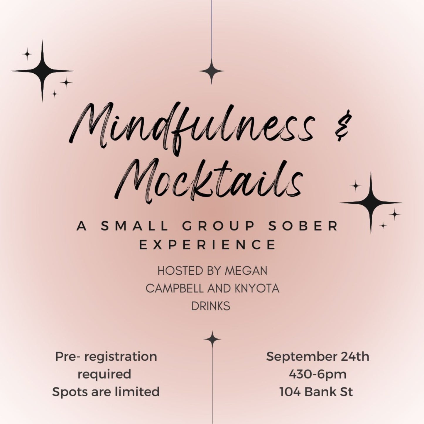 Sober Socials Ottawa Mindfulness and Mocktails is happening at Knyota Non-Alcoholic Drinks.