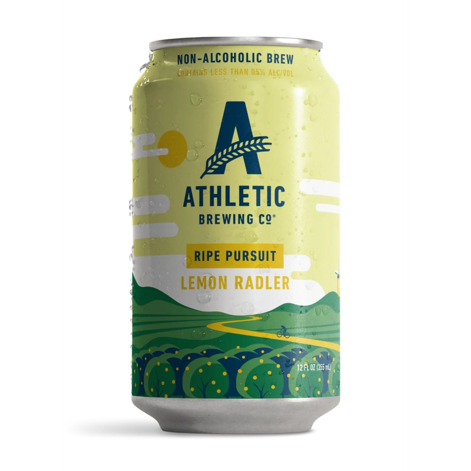 Athletic Brewing Ripe Pursuit Non-Alcoholic Lemon Radler.