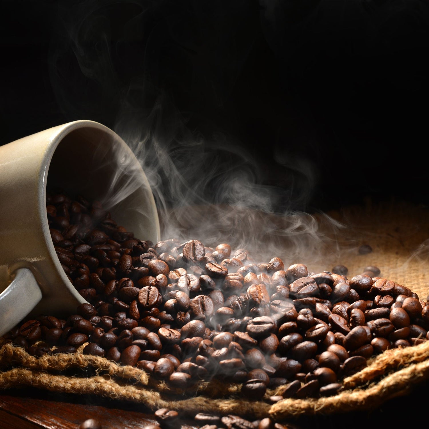 Dark roasted whole bean specialty coffee is available at Knyota Non-Alcoholic Drinks.