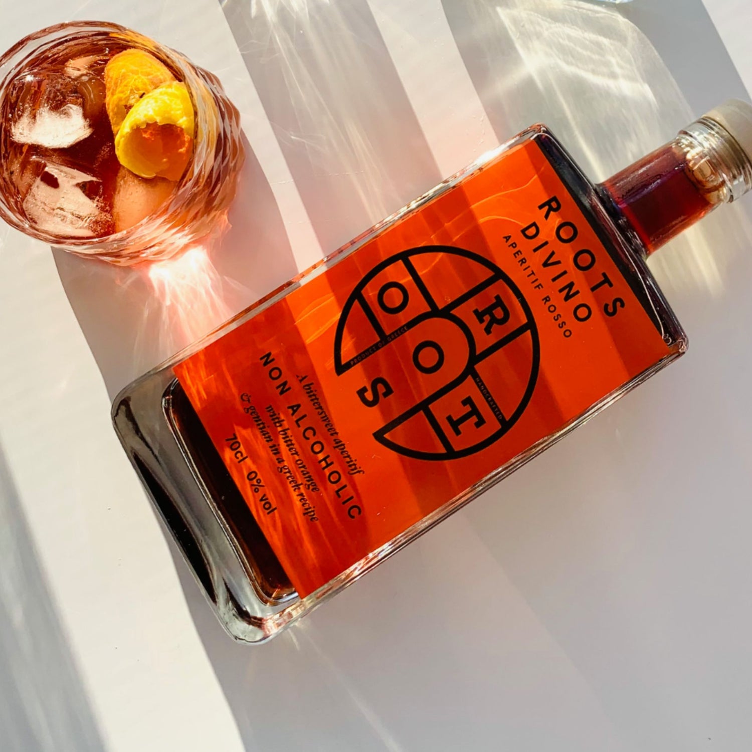 A non-alcoholic red vermouth aperitif.