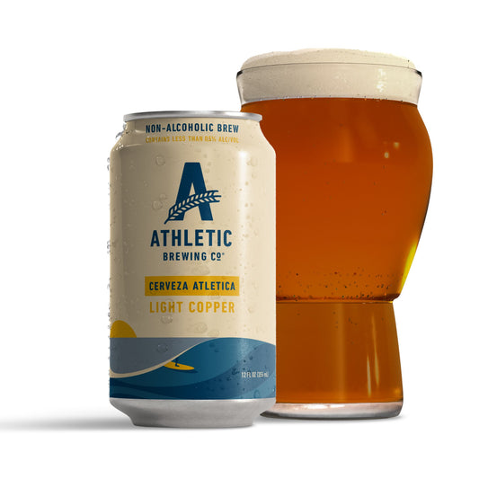 Athletic Brewing Cerveza Atletica Light Copper is available at Knyota Non-Alcoholic Drinks.