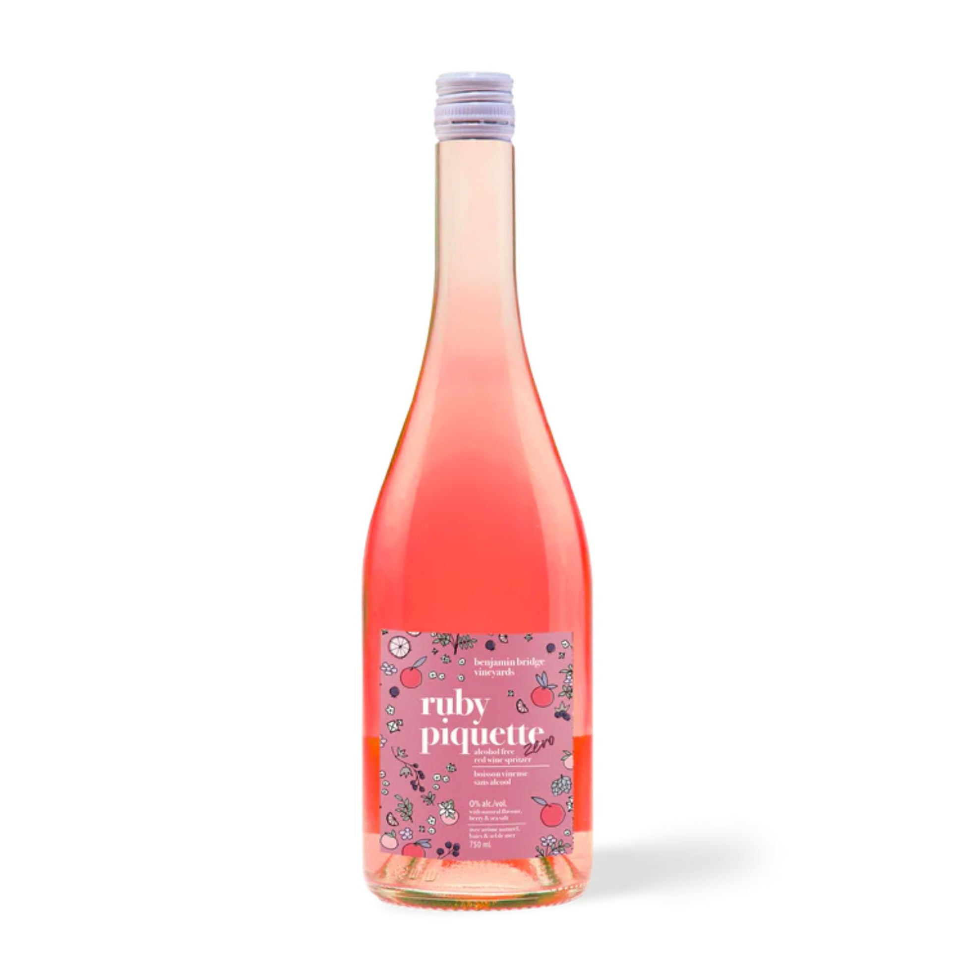 Benjamin Bridge Ruby Piquette Zero Non-Alcoholic is available at Knyota Non-Alcoholic Drinks.