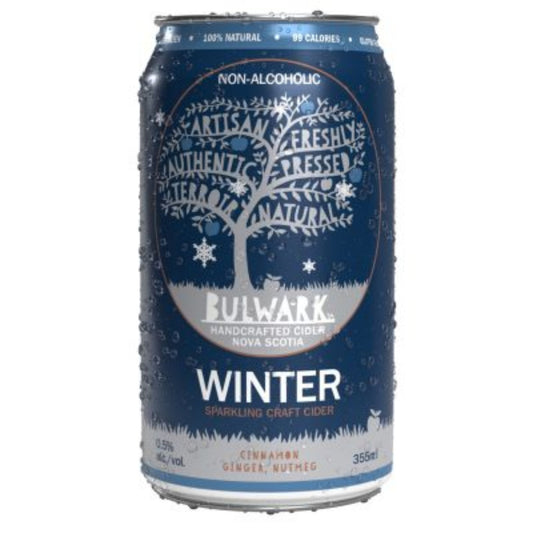 Bulwark Non-Alcoholic Winter Sparkling Craft Cider with Cinnamon, Nutmeg, and Ginger is available at Knyota Non-Alcoholic Drinks.