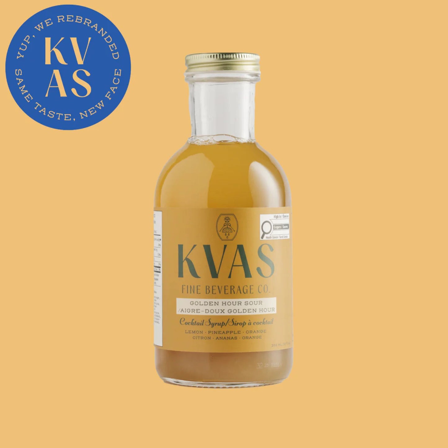 Kvas Golden Hour Sour Cocktail Syrup (355mL x 1)
