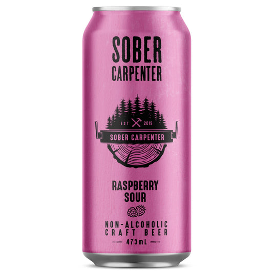 Sober Carpenter Non-Alcoholic Beer Raspberry Sour is available for sale at Knyota Non-Alcoholic Drinks.