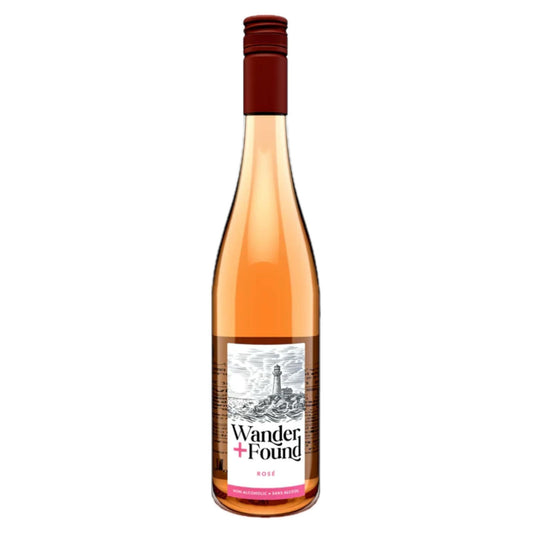 Wander and Found Non-Alcoholic Rosé is available at Knyota Non-Alcoholic Drinks.