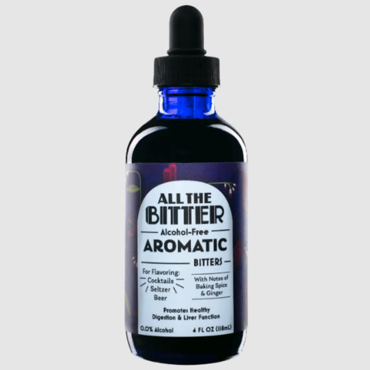 All The Bitter Aromatic alcohol free bitters are available for sale at Knyota Drinks in Ottawa.