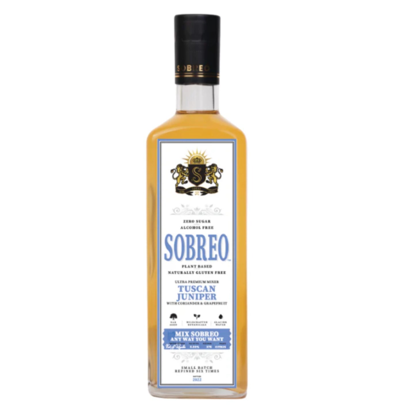 Sobreo Tuscan Juniper non-alcoholic cocktail mixer is available for sale at Knyota Drinks.