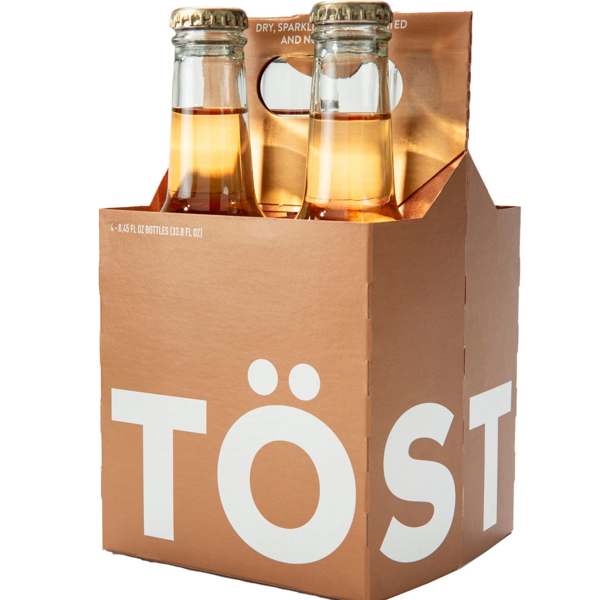 A photo of a pack of four Töst Sparkling White. Töst is available at knyota.com